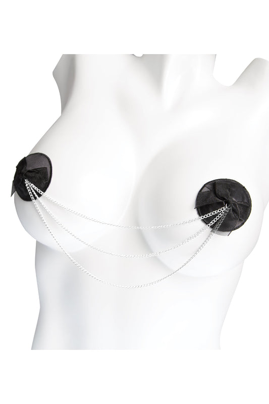 Coquette 1891 Satin Pasties With Connecting Chains