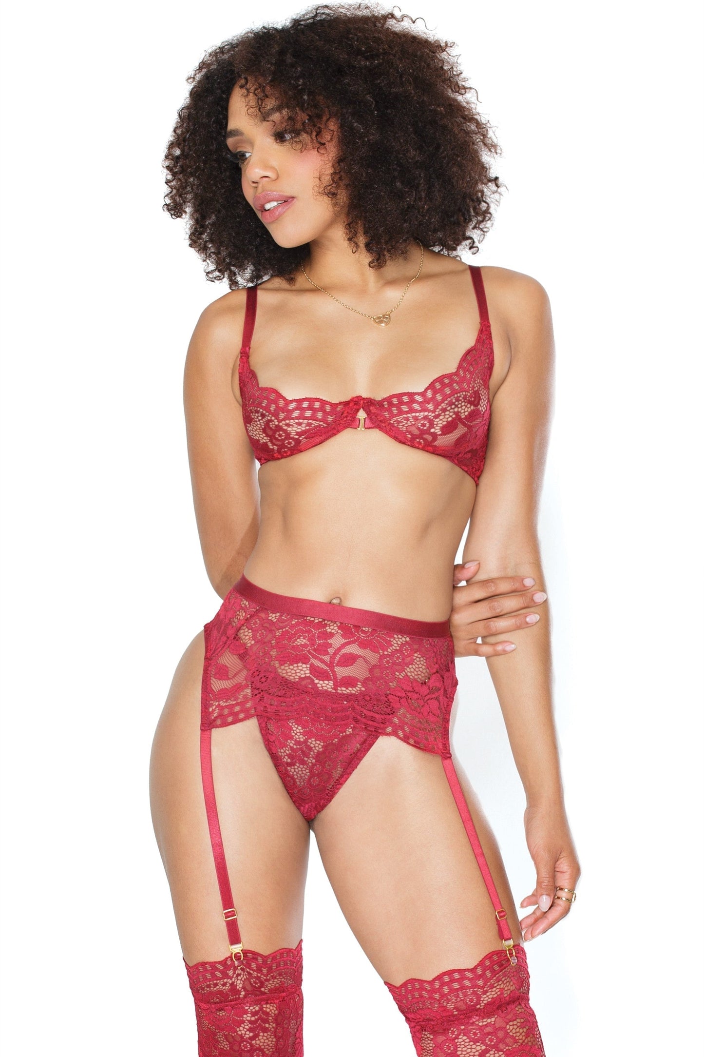 Coquette 22114 Floral Lace Bra & Panty Set