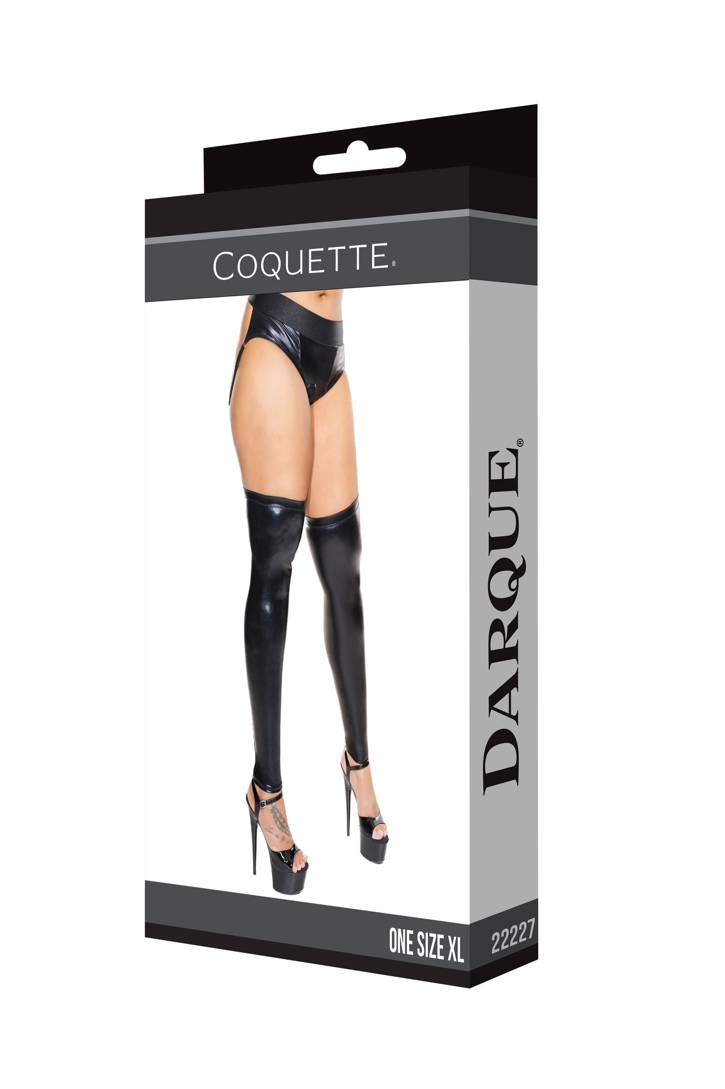 Coquette 22227 Footless Wet Look Stockings