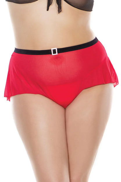 Coquette 3824X Front Buckle High Waisted Mesh Panty