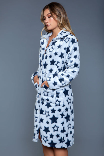 Starry Knee Length Comfy Robe