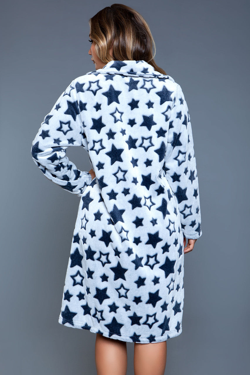 Starry Knee Length Comfy Robe