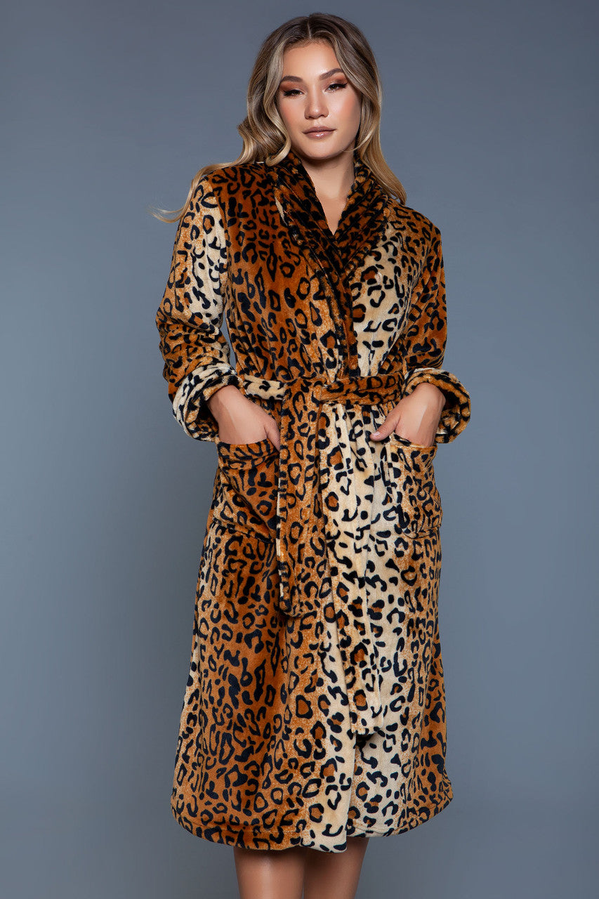 Leopard Long Sleeve Robe