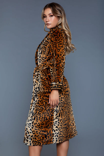 Leopard Long Sleeve Robe