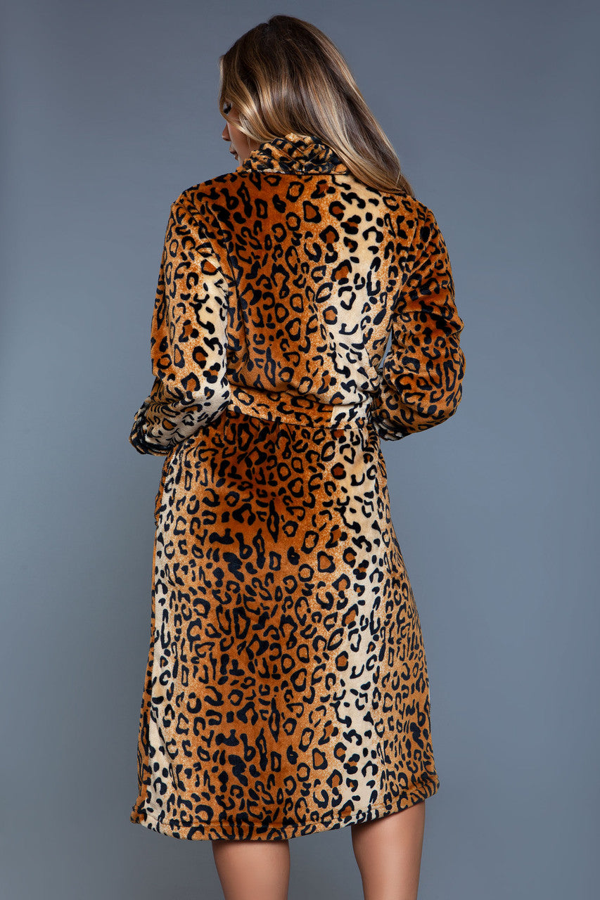 Leopard Long Sleeve Robe