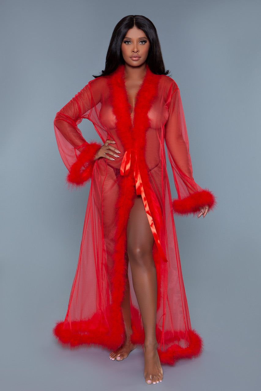 Marabou Full Length Faux Fir Robe