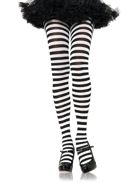 Leg Avenue  Nylon Stripe Tights In 12 Colors  7100