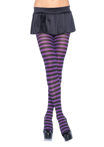 Leg Avenue  Nylon Stripe Tights In 12 Colors  7100