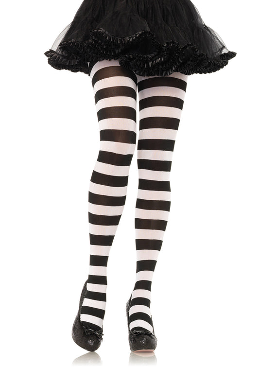 Leg Avenue  Wide Stripe Opaque Tights  7110