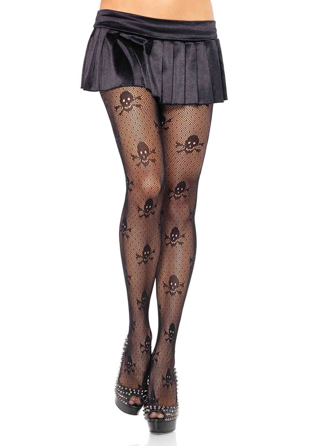 Leg Avenue  Micro Net Skull Print Pantyhose  9160