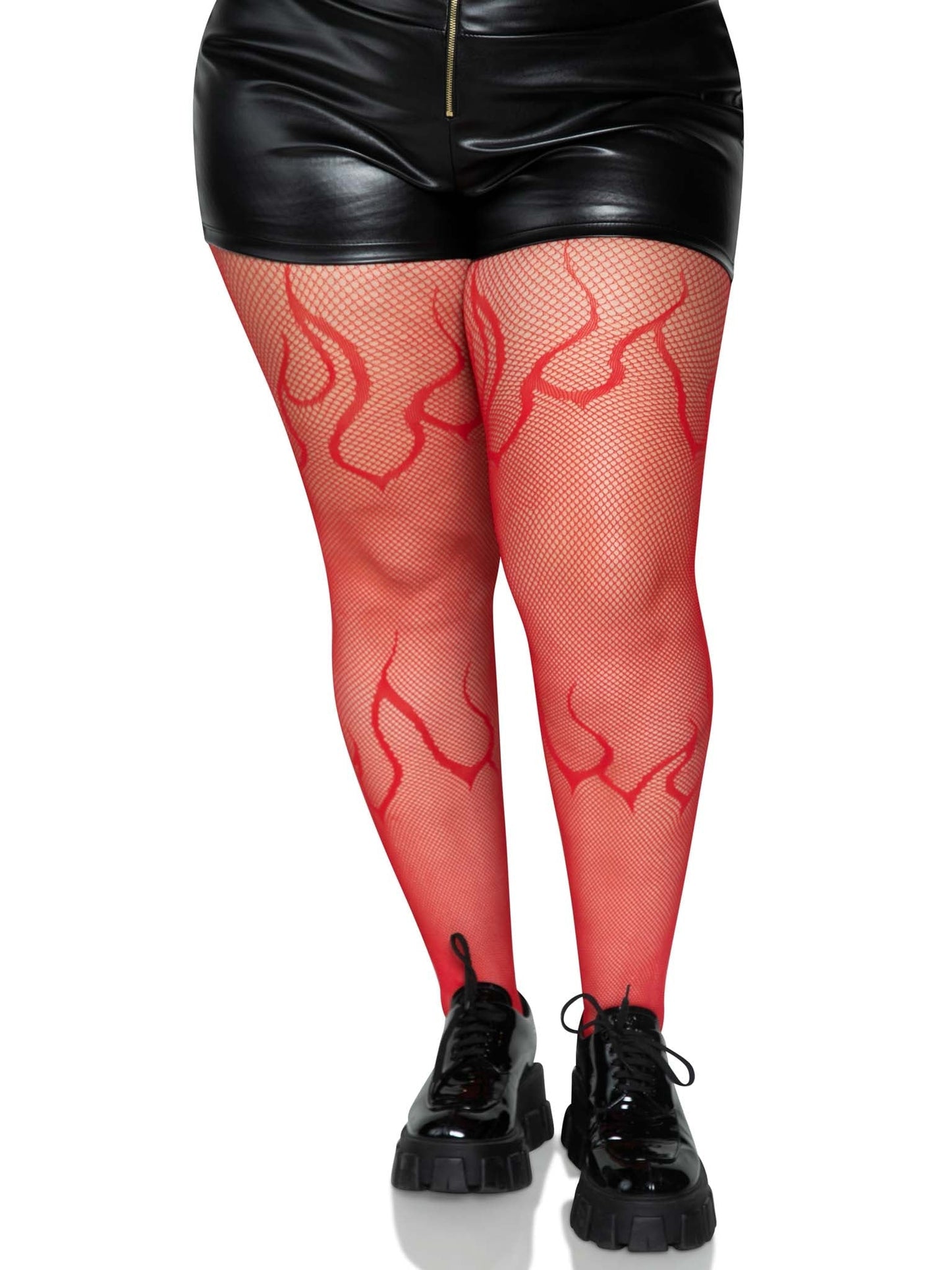 Leg Avenue  Plus Size Flame Net Tights  9288X