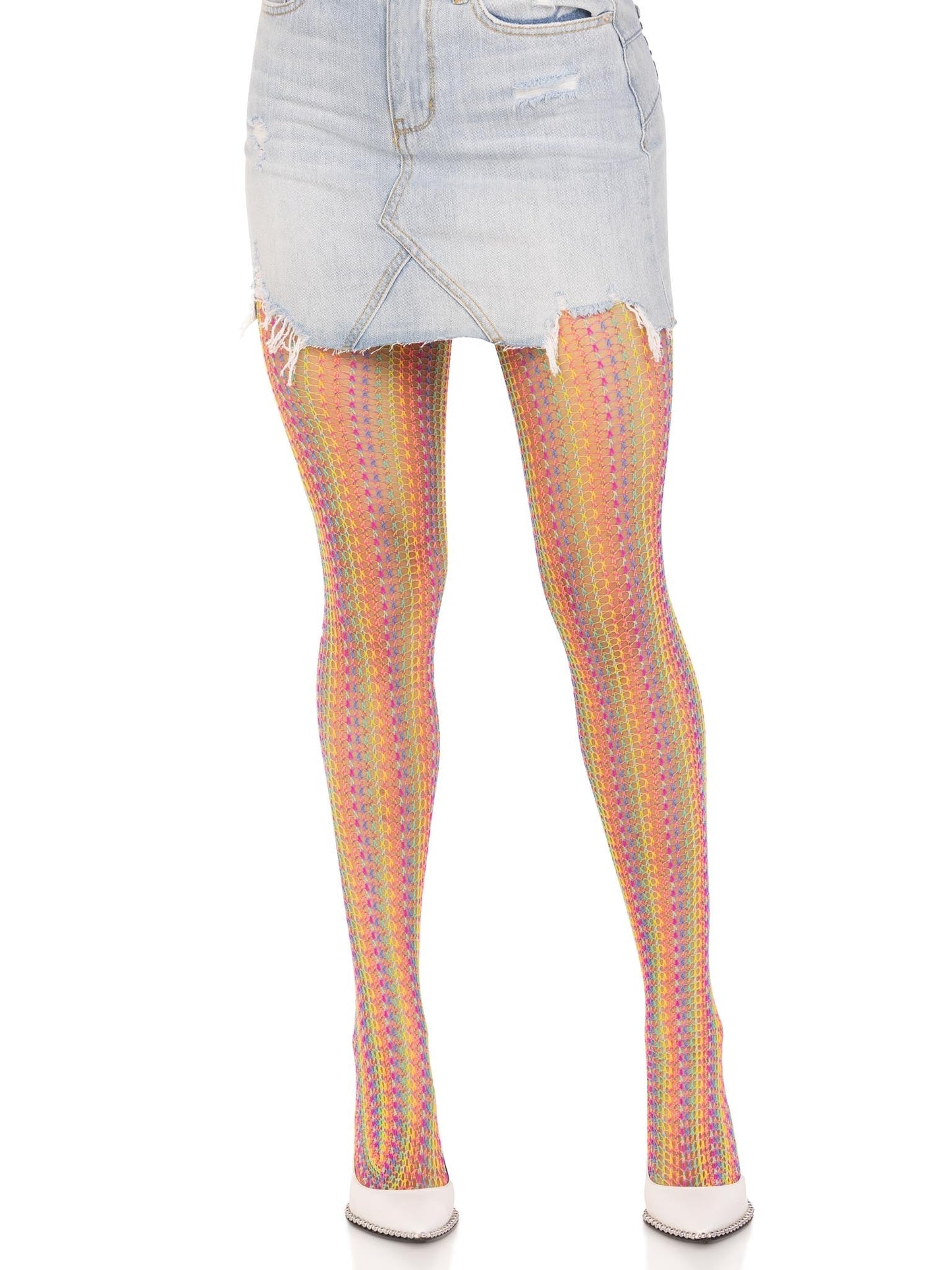 Acadia Rainbow Net Tights