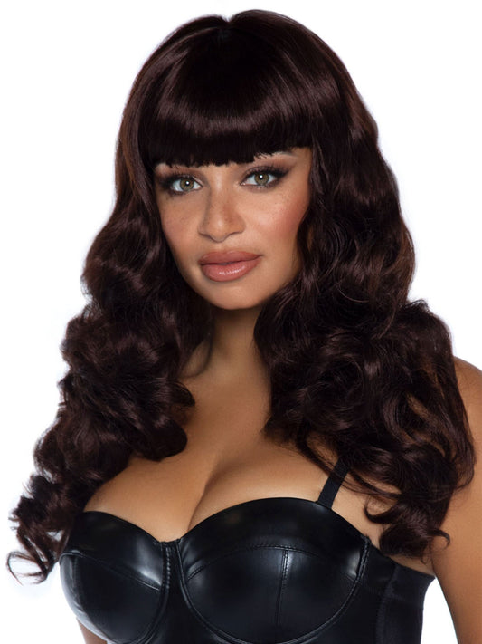 24" Wavy Wig with Bangs