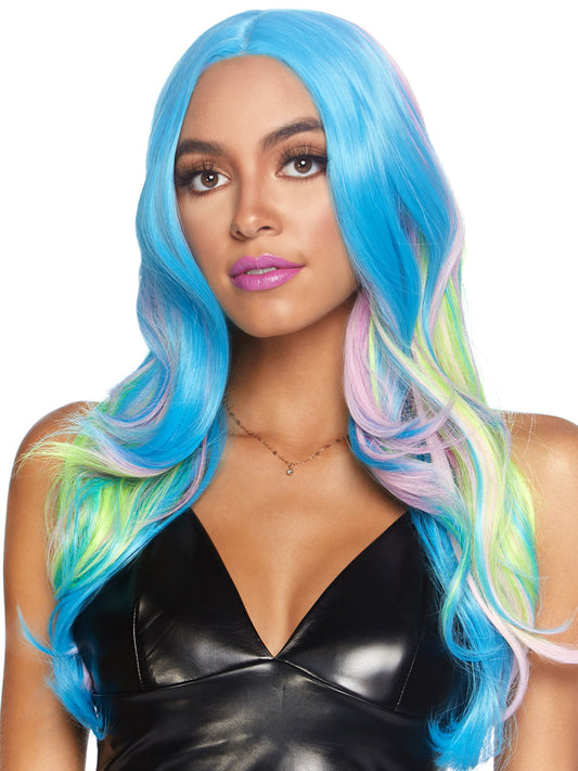 27" Mystic Hue Multi Color Wavy Long Wig