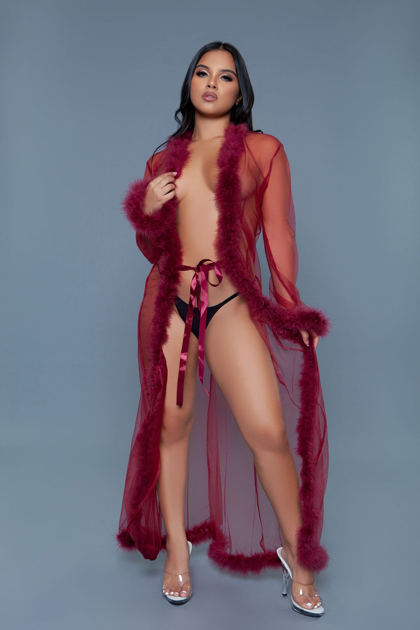 Marabou Full Length Faux Fir Robe