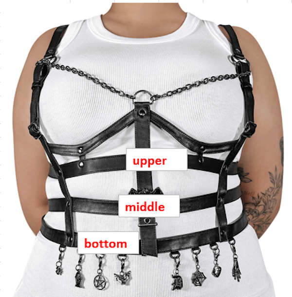 Demonia DA-118 Faux Leather Cage Body Harness