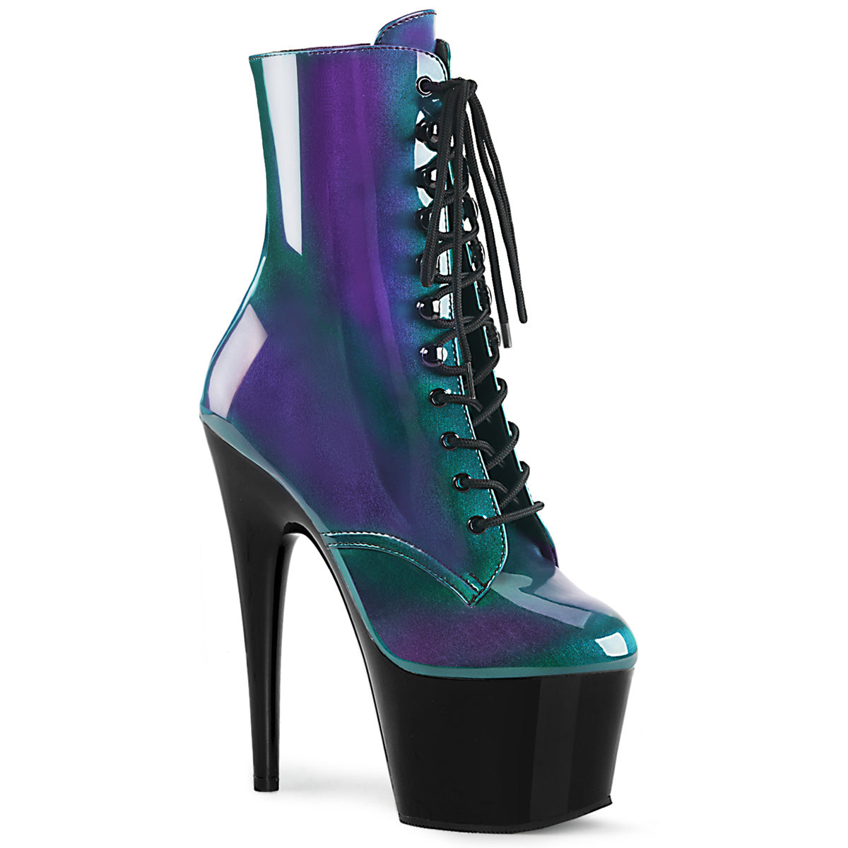 Pleaser Adore-1020SHG Lace-Up Front Ankle Boot