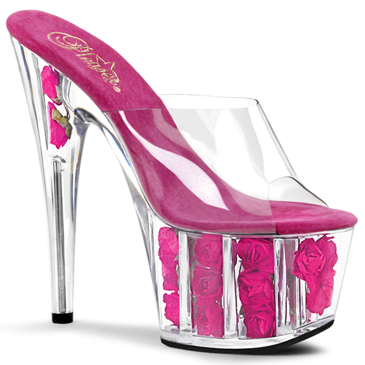 Pleaser Adore-701FL Flower Filled Stiletto Heels