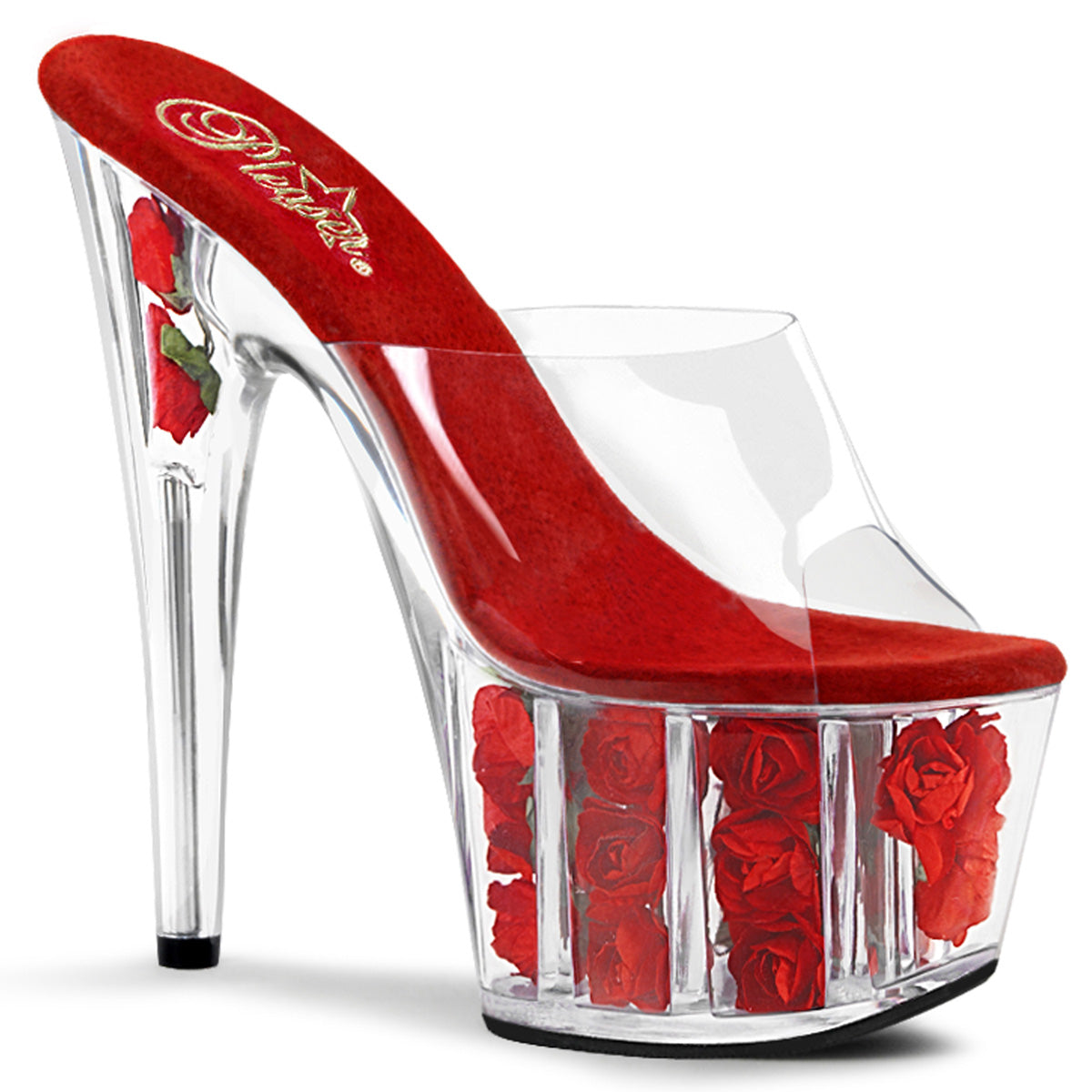 Pleaser Adore-701FL Flower Filled Stiletto Heels