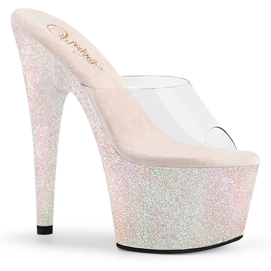 Pleaser Adore-701HMG Mini Glitter Wrapped Platform Slide