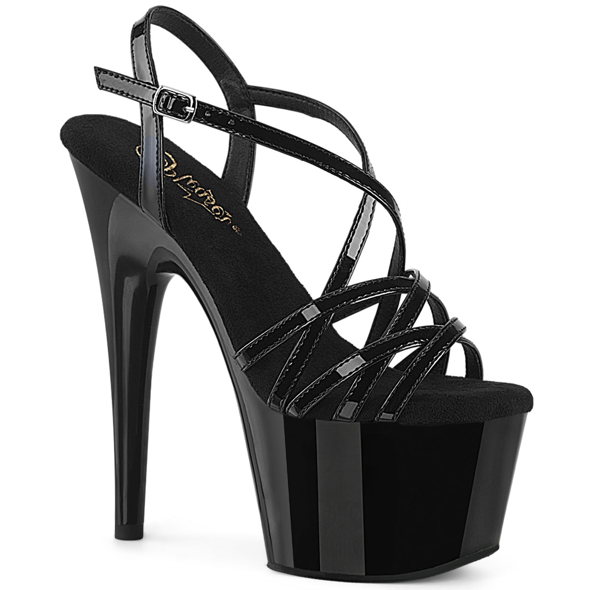 Pleaser Adore-713 Overlapping Criss Cross Strap Sandal