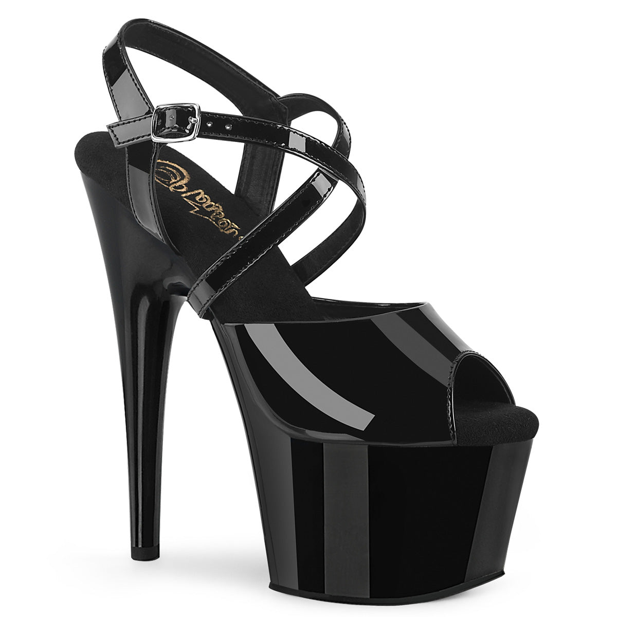 Pleaser Adore-724 Platform Peep Toe Ankle Strap Sandal