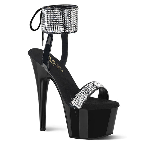 Pleaser Adore-770 Platform Sandal W/Rhinestone Cuff & Toe Strap