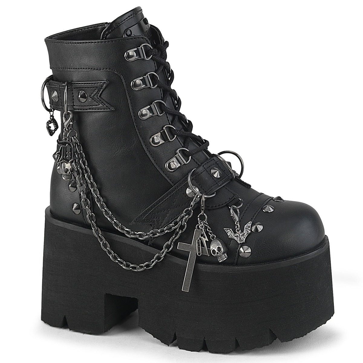 Demonia Ashes-52 Lace-Up Ankle Boot