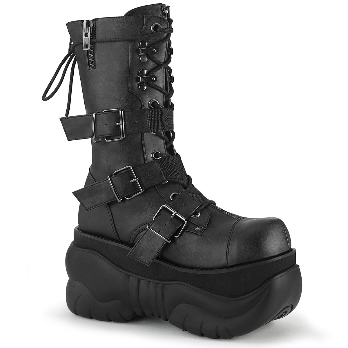 Demonia Boxer-230 Men's Platform Lace-Up Mid Calf Boot