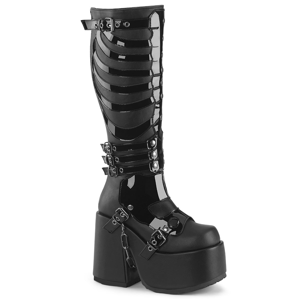 Demonia Camel-235 Knee High Boot W/Chains