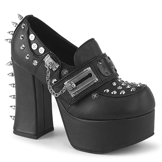 Demonia Charade-32 Block Heel Platform Loafer