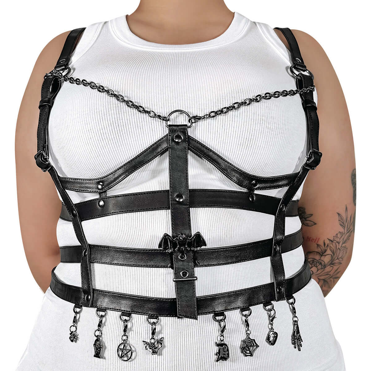 Demonia DA-118 Faux Leather Cage Body Harness