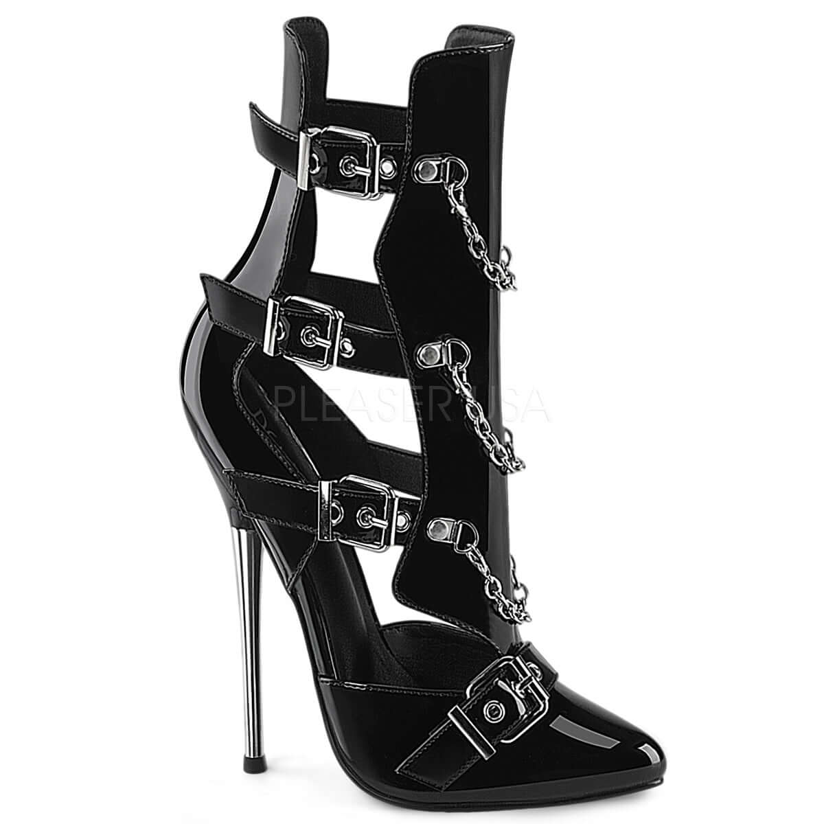 Pleaser Dagger-15 Buckle Cage Bootie