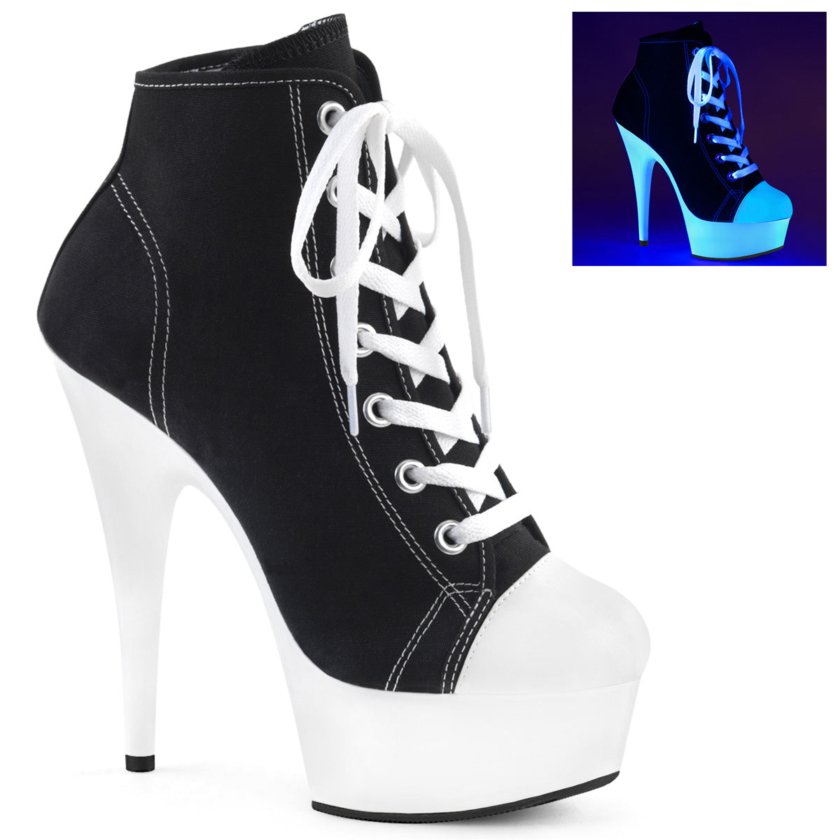 Pleaser Delight-600SK-02 Canvas Sneaker