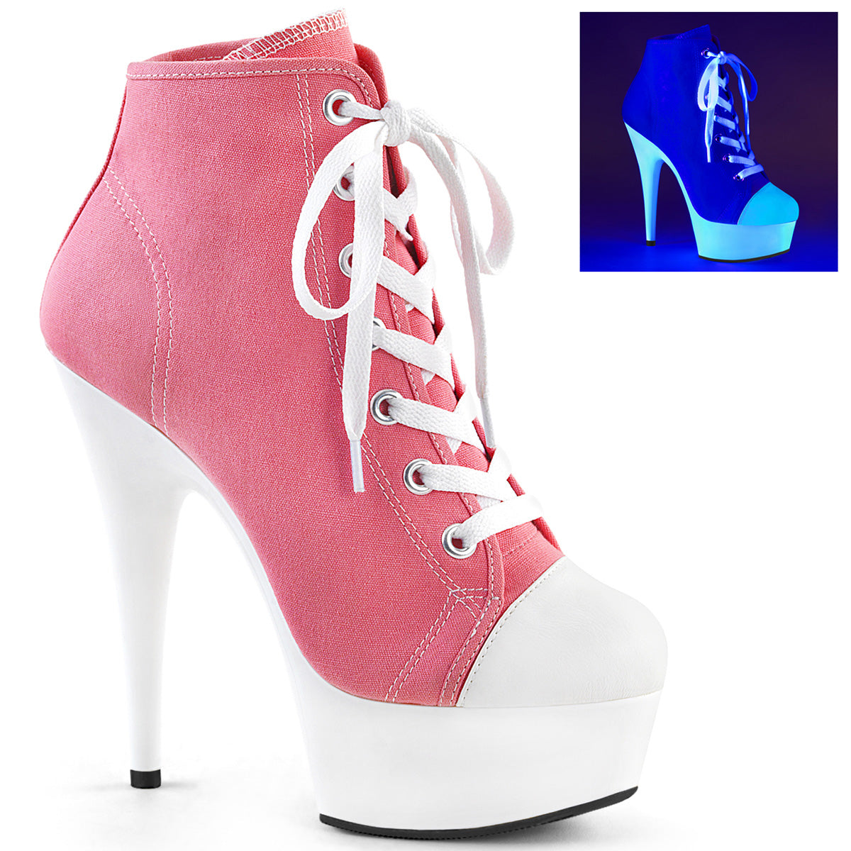 Pleaser Delight-600SK-02 Canvas Sneaker