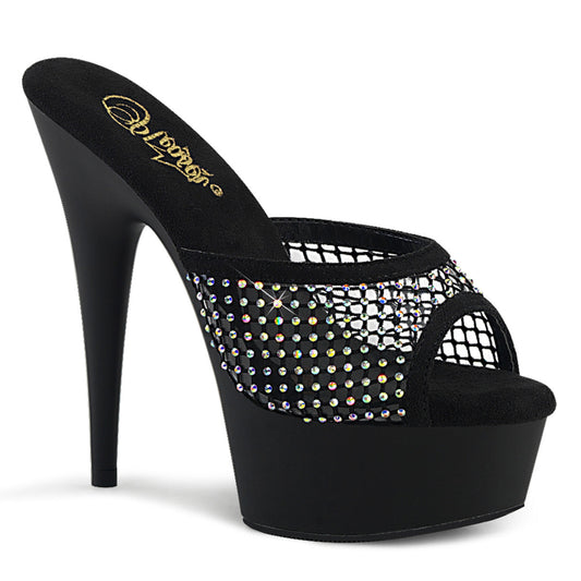 Pleaser Delight-601-6RM  Platform Peep Toe Slide