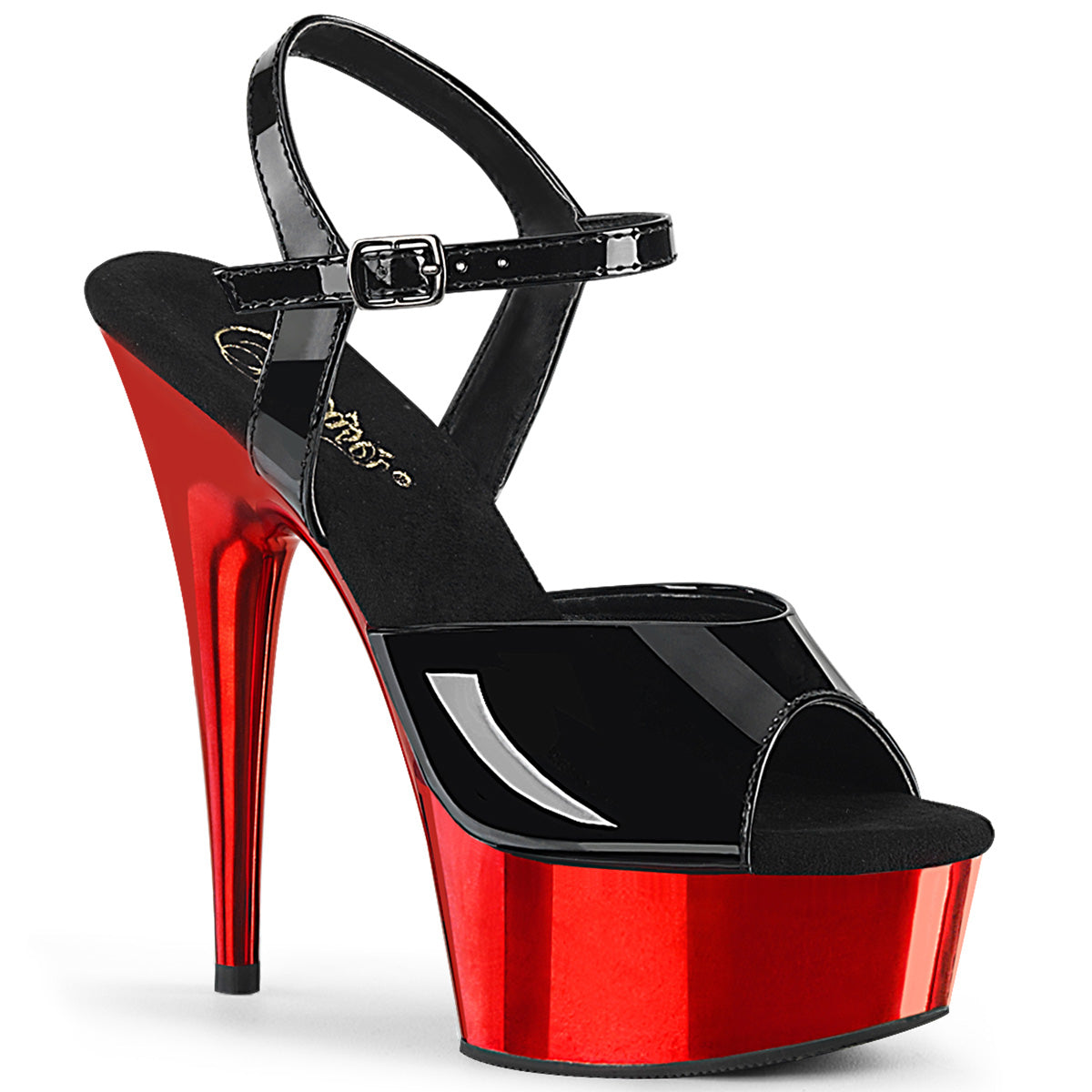 Pleaser Delight-609 Stiletto Heel Ankle Strap Sandal