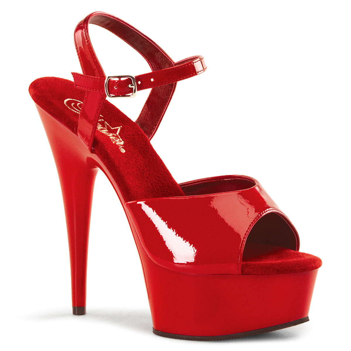 Pleaser Delight-609 Stiletto Heel Ankle Strap Sandal