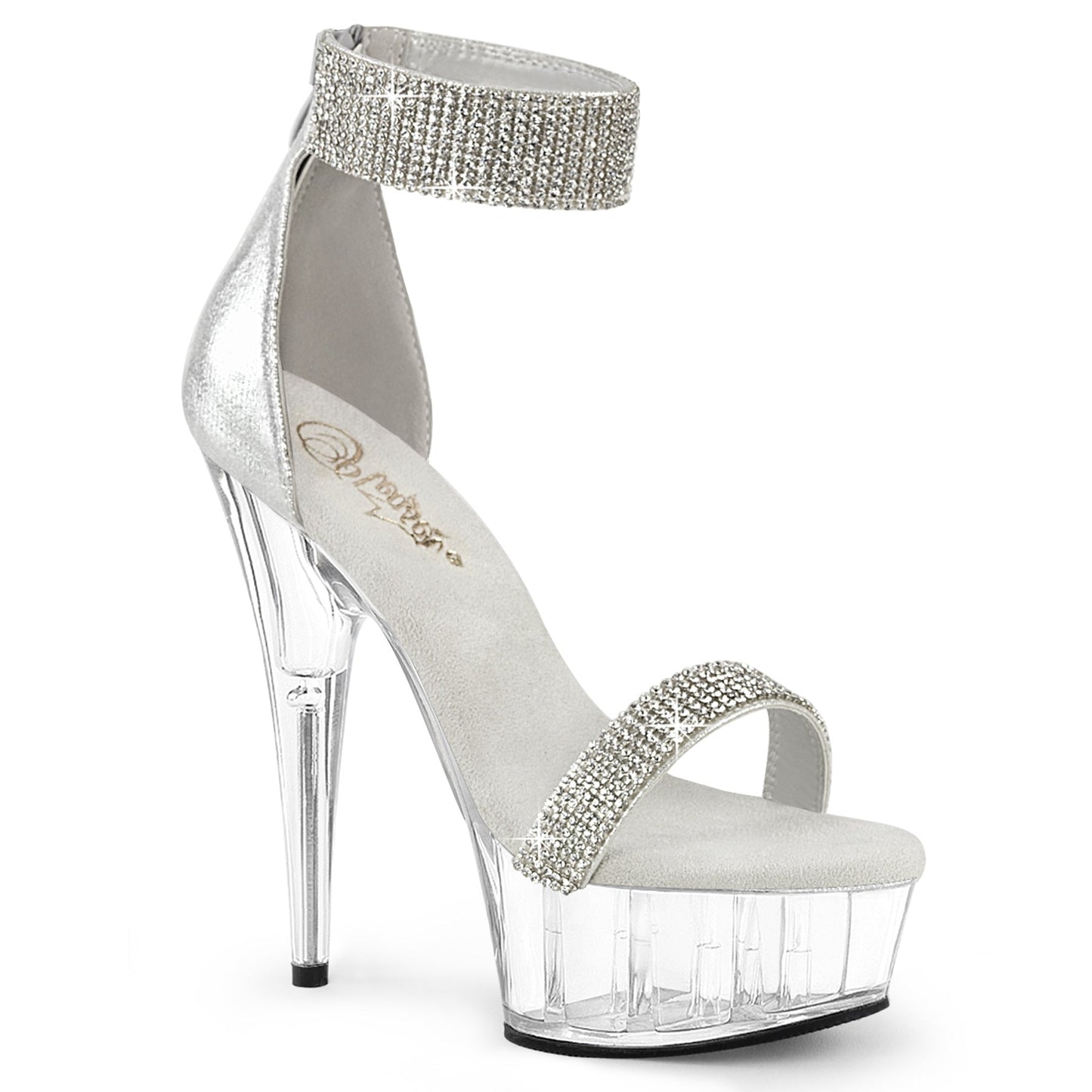 Pleaser Delight-641  Close Back Sandal W/Rhinestones