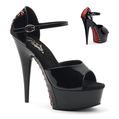 Pleaser Delight-660FH Platform Sandal With Corset Back