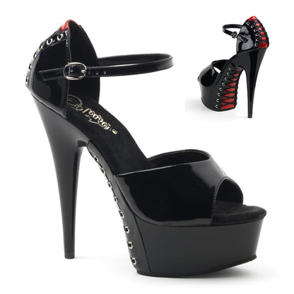 Pleaser Delight-660FH Platform Sandal With Corset Back