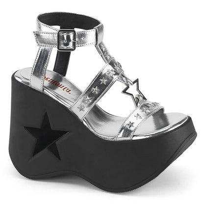 Demonia Dynamite-12 Star Cutout Platform Wedge