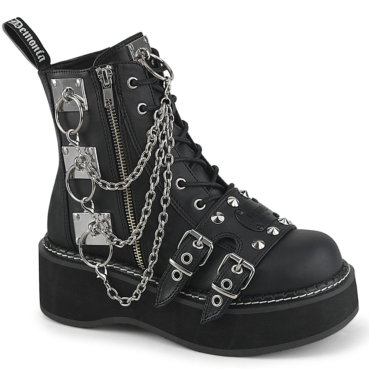 Demonia Emily-57 Lace-Up Front Ankle Boot