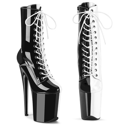 Pleaser Flamingo-1040TT Two Tone Lace-Up Ankle Boot