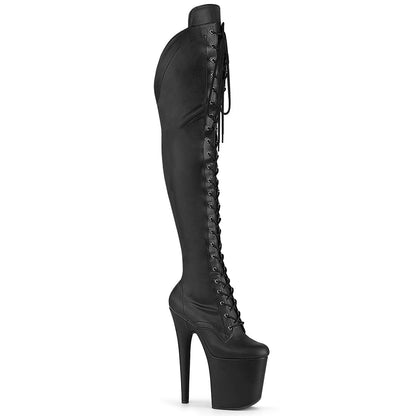 Pleaser Flamingo-3014 Lace-Up Front Over-The-Knee Boot