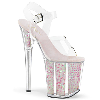 Pleaser Flamingo-808G Glitter Filled Platform Sandal