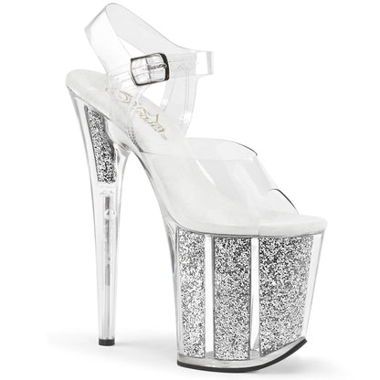 Pleaser Flamingo-808G Glitter Filled Platform Sandal