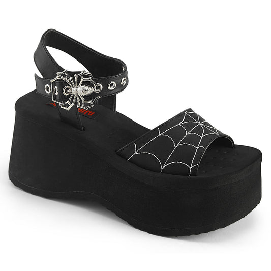 Demonia Funn-10 Platform Ankle Strap Sandal