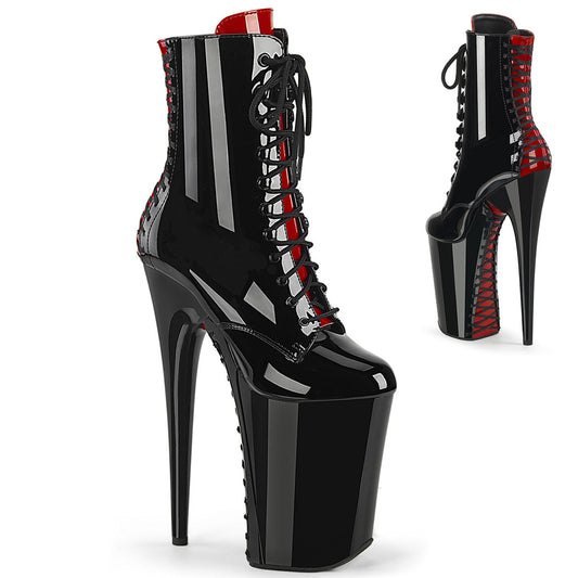 Pleaser Infinity-1020FH Two Tone Lace-Up Front Ankle Boot