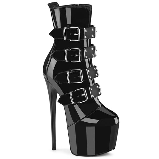 Pleaser Jubilant-1023 Ankle Boot W/Quadruple Buckles